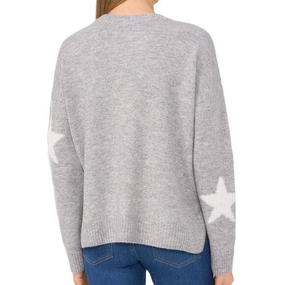 #M31 CeCe Women's Star-Print Long-Sleeve Crewneck Sweater - Picture 2 of 2